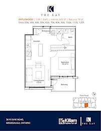 Applewood 1 Bedroom Barrier Free 1 Bathroom Floor Plan