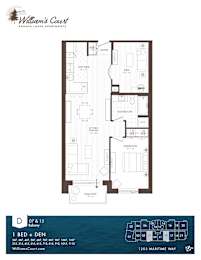 A floor plan for William's Court Kanata Lakes Apartments.