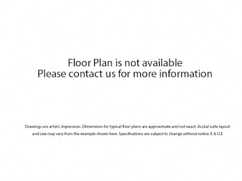 A sign stating that the floor plan is not available and to contact for more information.