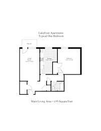 Lakefront Apartments Typical One Bedroom