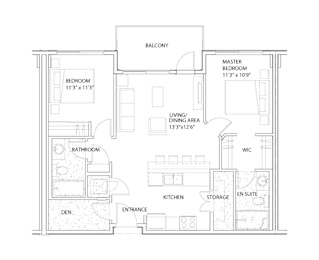Nolan Hill 2 Bedroom Floor Plan A