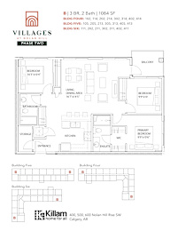 3 Bedroom + 2 Bath Approx 1084 SF Floor