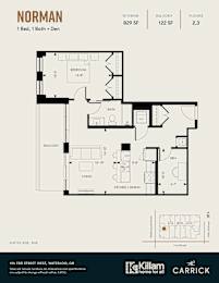 Norman 1 Bed, 1 Bath + Den