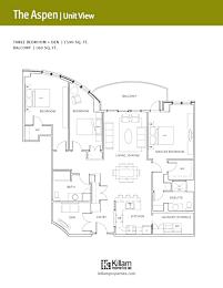 A floor plan for a three bedroom, 160 square foot balcony apartment.