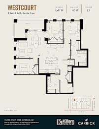  Floor Plan 3 Bedroom + 2 Bath Barrier Free