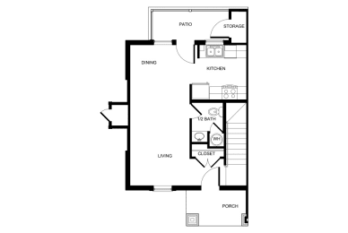 bedroom floor plan | luxury apartments in towson md | the southerly
