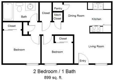 a floor plan of a house with a bathroom and a bedroom