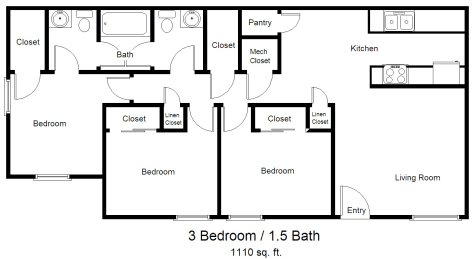 a floor plan of a house