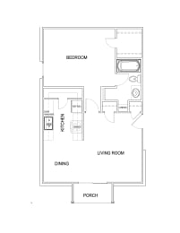 a floor plan of a bedroom apartment