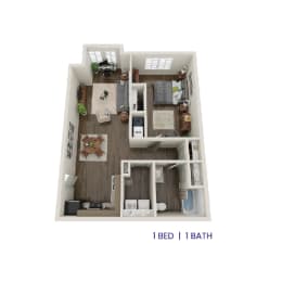 this is a 3d floor plan of a 472 square foot 1 bedroom apartment at the