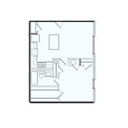  Floor Plan 1 Bedroom