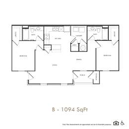 a floor plan of a 1 bedroom apartment at the biltmore apartments in dallas,