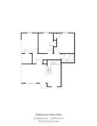 A floor plan of a two-story apartment with a living room, kitchen, dining room, bathrooms, and a storeage area.
