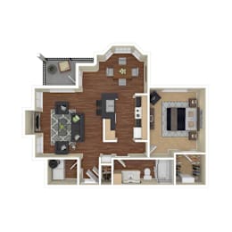 A3 Floor Plan at Whitney at the Heights, Houston, TX