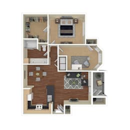 A4 Floor Plan at Whitney at the Heights, Houston, TX, Texas