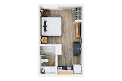 Studio S1 Floor Plans at Waterford Studios, Austin