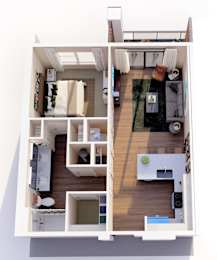 1 Bedroom Apartment | Revelstoke | A1 Floor Plan