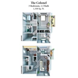 3 bed 1.5 bath at 450 on Keeneland Apartments, Kentucky