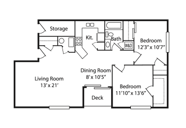 H Floor Plan at Walton Ridge Apartments, Walton, KY