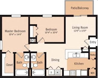 2 bed 2 bath at Ashton Oaks Apartments, New Port Richey