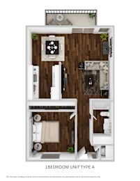 Floor Plan  The Highlands 1x Type A floor plan