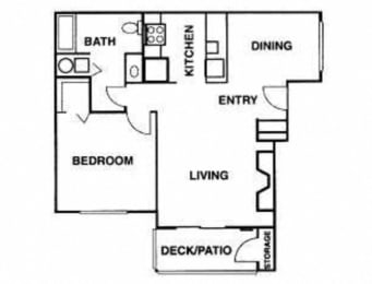 Floor Plan  Villa Del Sol 1 Bed 1 Bath Floorplan Image