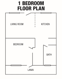 Floor Plan  Waikahe one bedroom floorplan