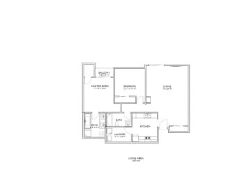 Floor Plan  5015 Clinton Apartments floor plan