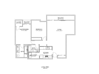 Floor Plan  5015 Clinton Apartments floor plan