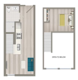 Floor Plan  Olympic Lofts Loft A floorplan