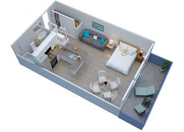 Milano Apartments 3D Studio Floor plan