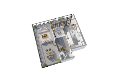 Edendale 3D Floor Plan Studio L Penthouse