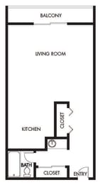 Floor Plan  Villa Del Sol Studio Floorplan Image