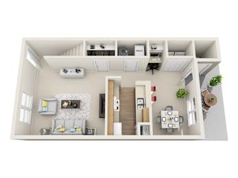 Clover Basin Village Townhome first floor floorplan