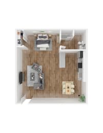 Floor Plan  University Commons studio floorplan image