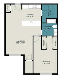 One Bedroom Apartment | Oakwood Hills Apartments | PMI