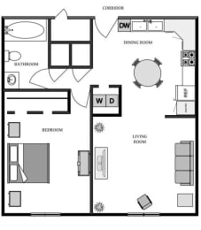  Floor Plan One Bedroom
