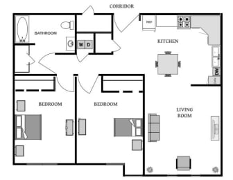  Floor Plan Two Bedroom