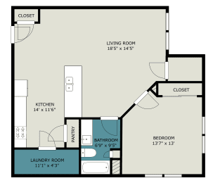 One Bedroom Apartment | Oakwood Hills Apartments| PMI