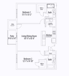 Camp Hill Apartment Floor Plan A | Camp Hill Apartments | Centerpointe Apartments