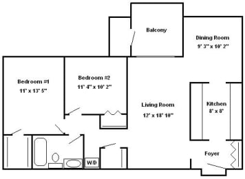 Two Bedroom Apartment Hershey Apartments | Braircrest Gardens Apartments