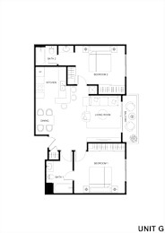 A black and white diagram of a house layout with labeled rooms.