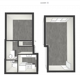 1 bed 1 bath at Bonnie Brae Apartments, Los Angeles, California