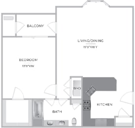 1 bedroom 1 bathroom C at Merion at Cross Keys Apartments, Williamstown