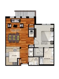 C1 Floor Plan at The Collings at the Lumberyard, New Jersey, 08108