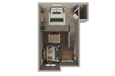 2 bedroom 2 bath with loft