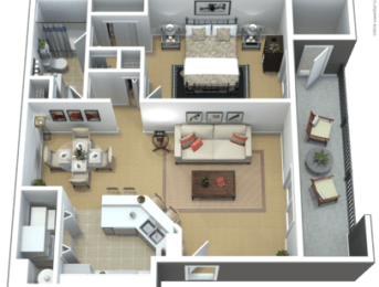 Sierra Floor Plan at Eagle Ridge Apartments, Monroeville, PA