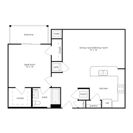 Shine Floor Plan at Heights at Black Bear Apartments, Morgantown, WV, 26501