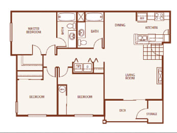  Floor Plan 3 Bed 2 Bath C1