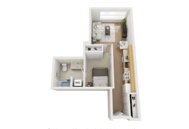  Floor Plan 1 bed, 1 Bath Open O6